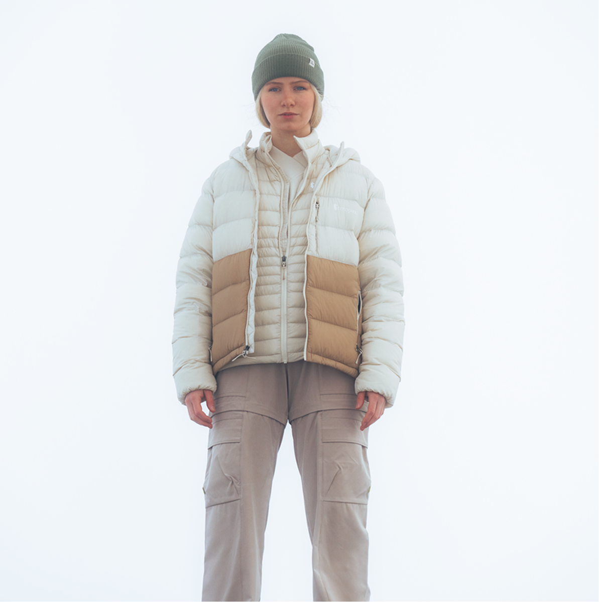 Fuego Max Down Hooded Jacket - Women's - Cream/Khaki - US 9579