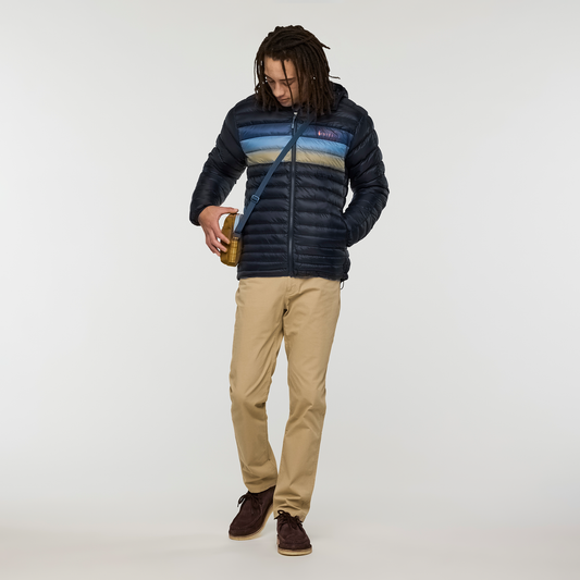Fuego Down Hooded Jacket - Men's - Carbon Stripes - US 3711