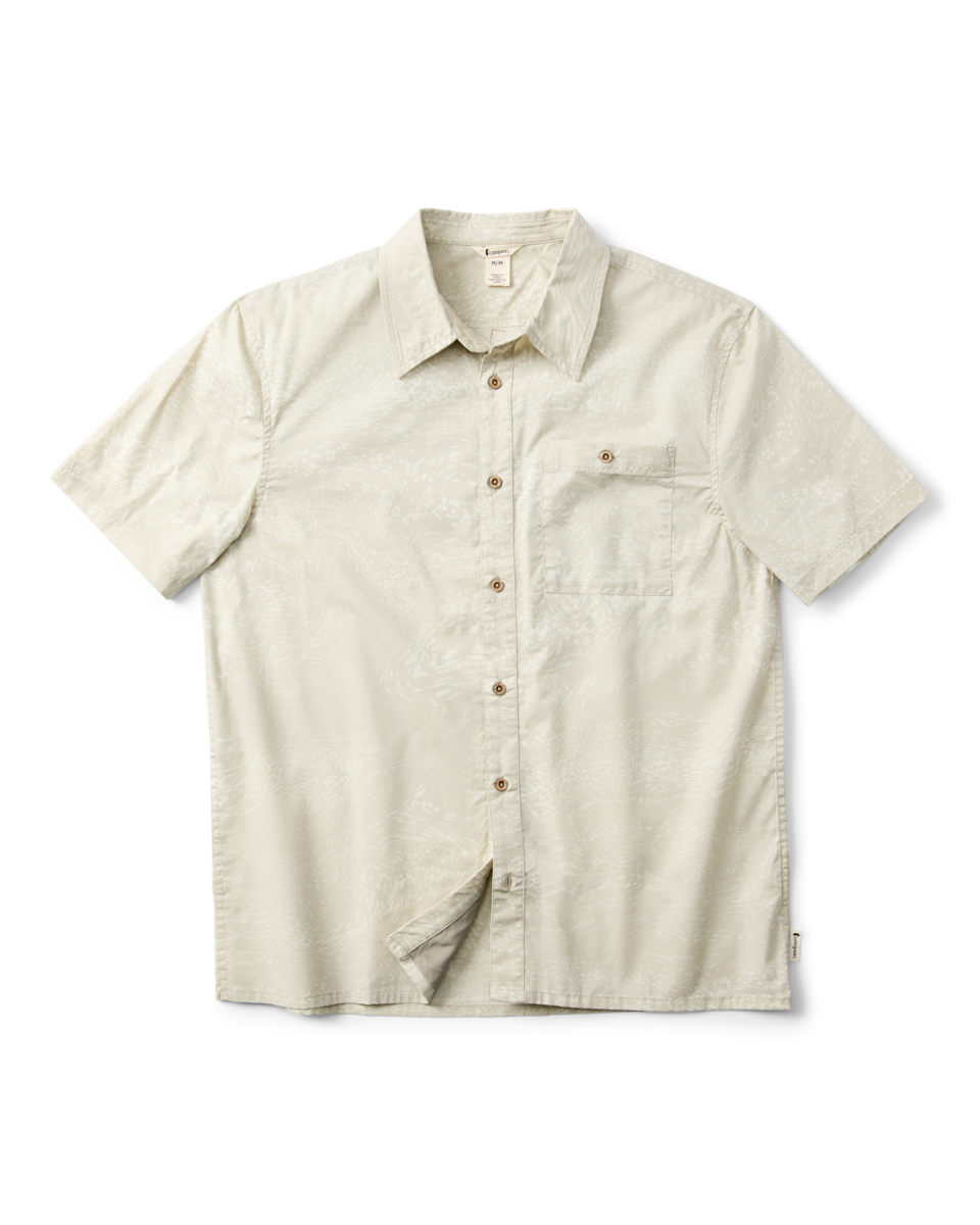 Estival Button Up Shirt - Print - Men's - Waves Mineral - US 4362