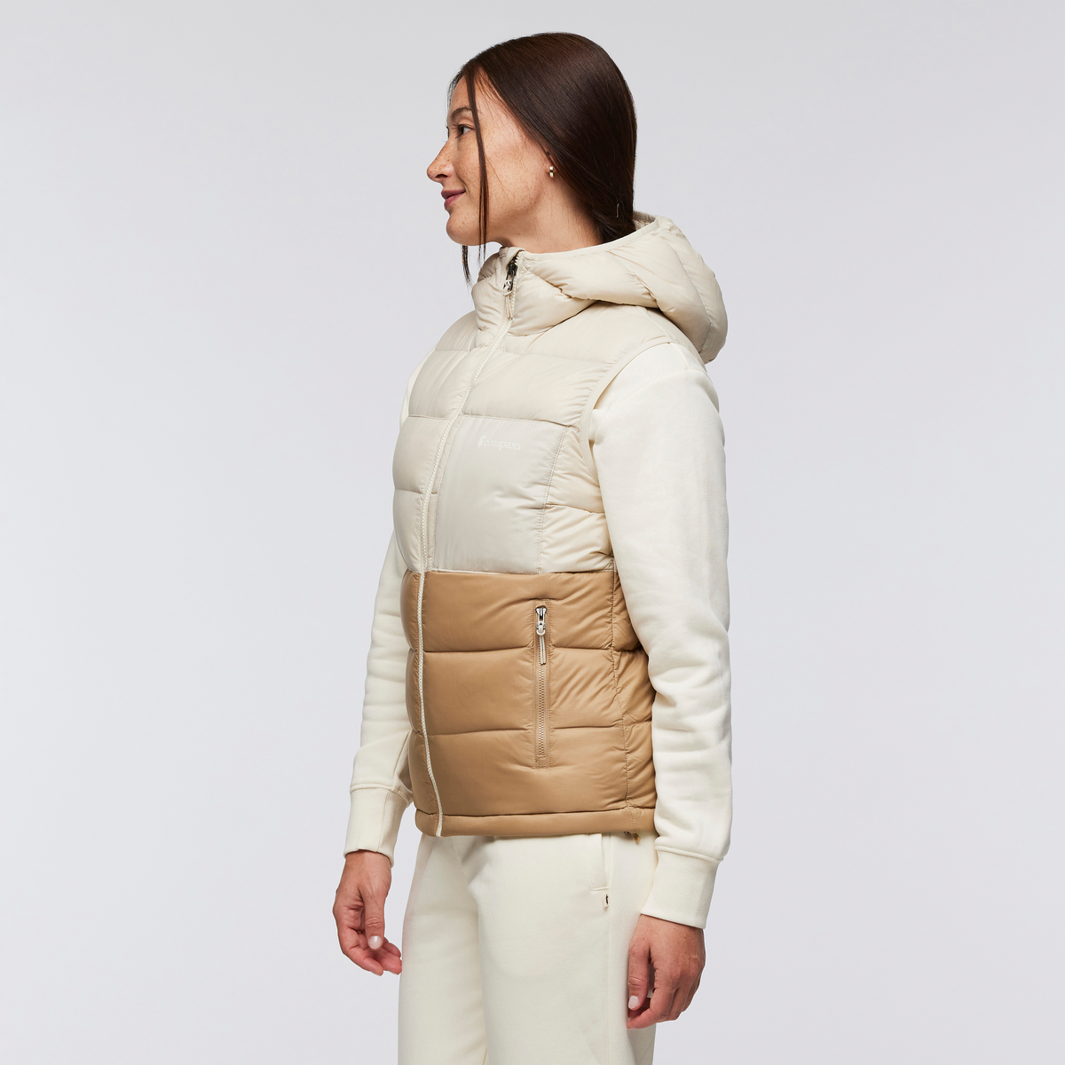 Fuego Max Down Vest - Women's - Cream/Khaki - US 4407