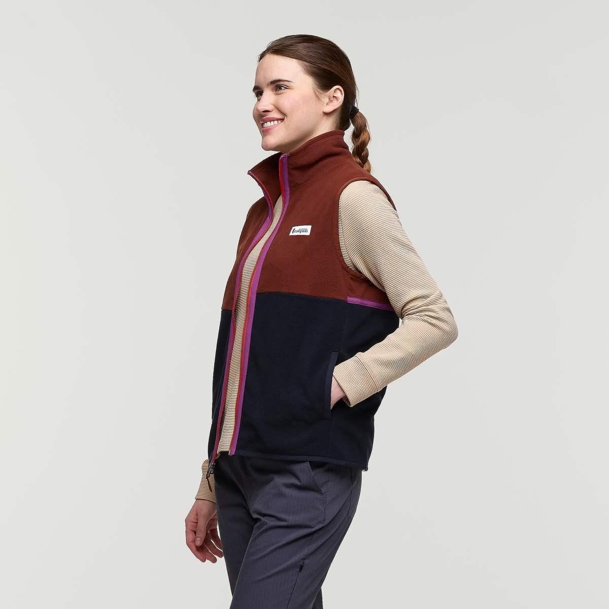 Amado Fleece Vest - Women's - Rusty/Carbon - US 7178