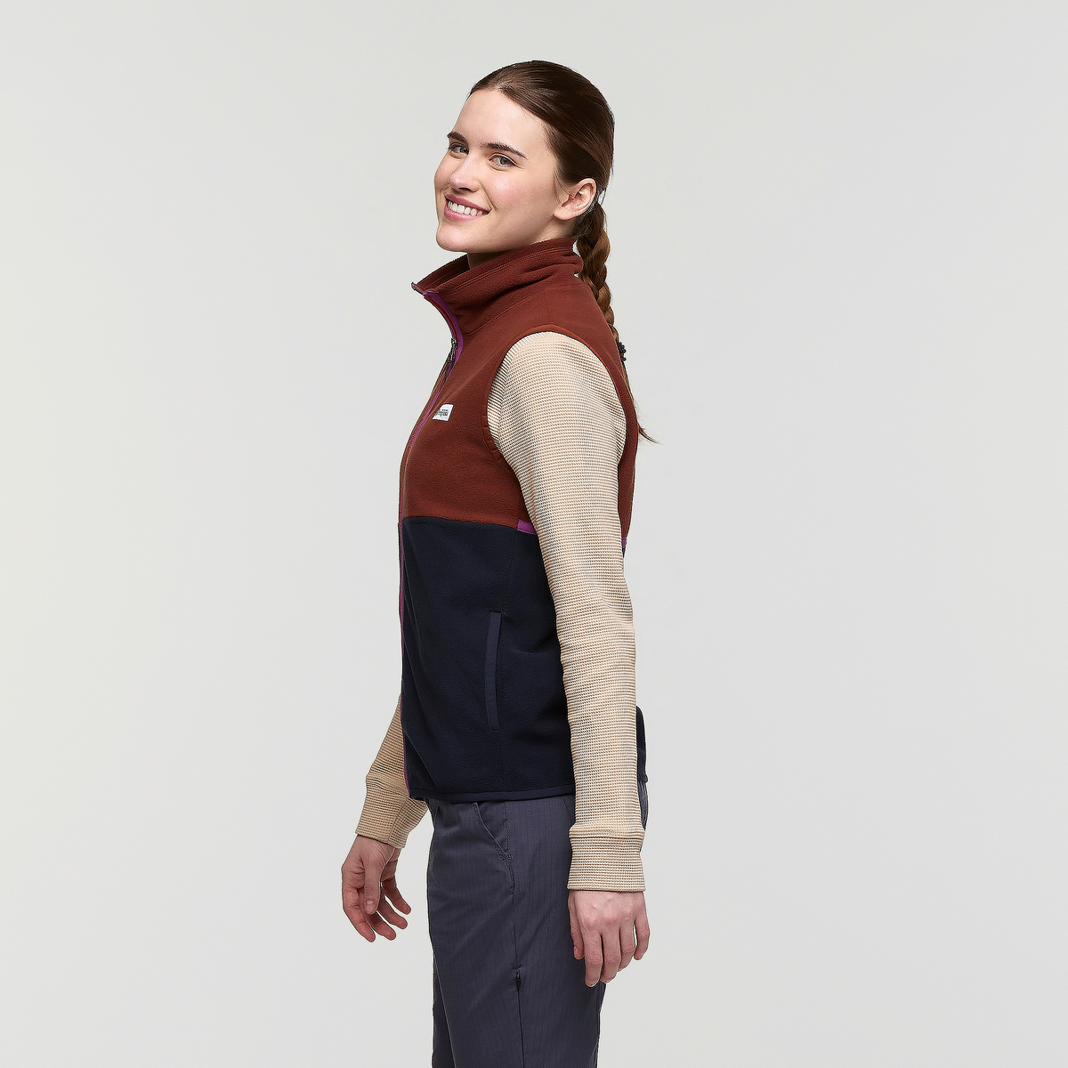 Amado Fleece Vest - Women's - Rusty/Carbon - US 7178