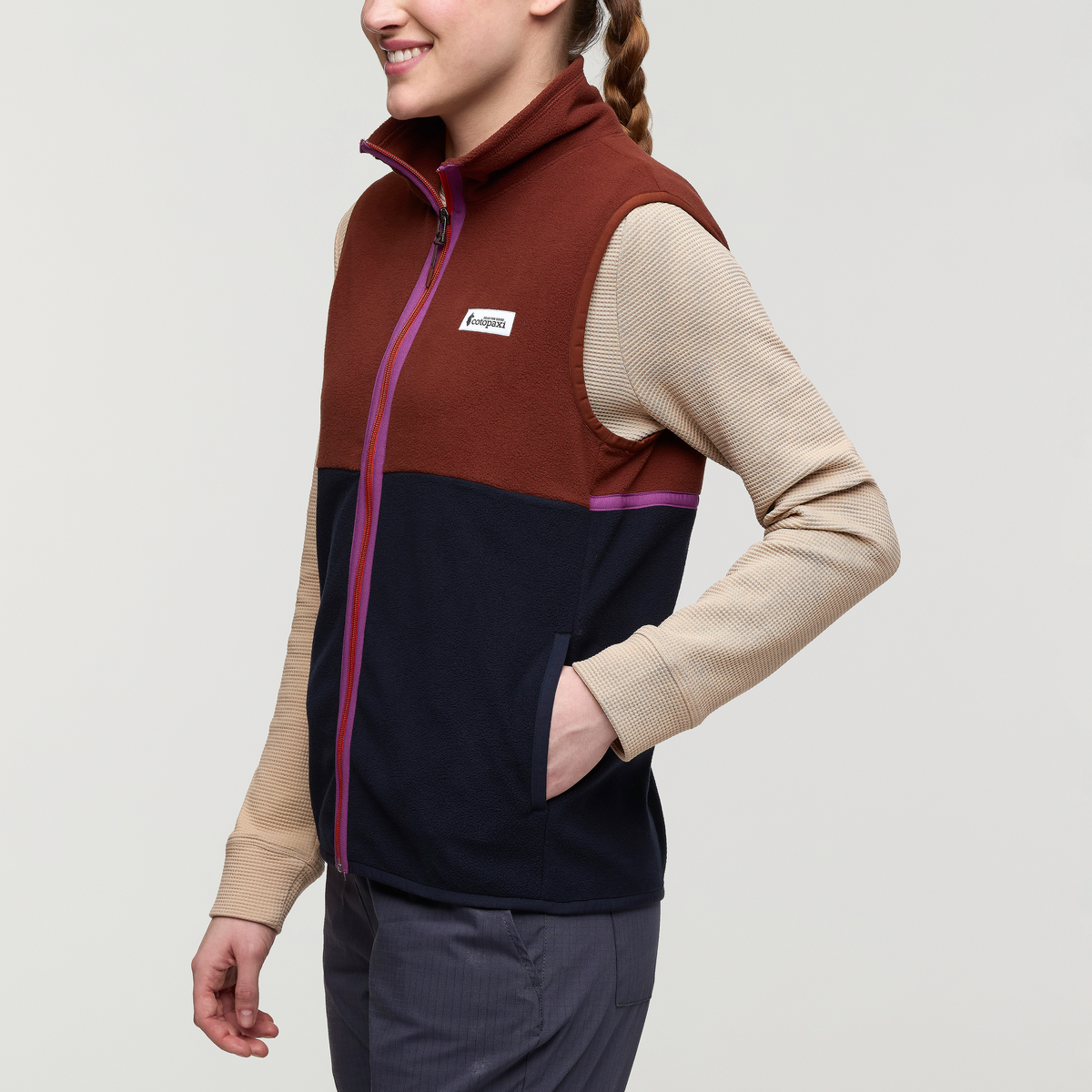 Amado Fleece Vest - Women's - Rusty/Carbon - US 7178