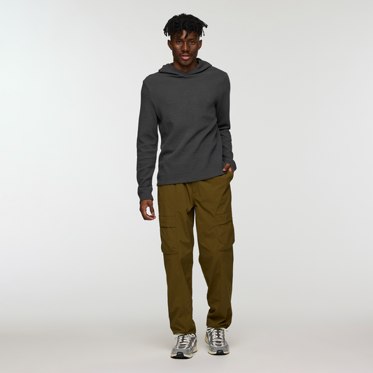 Atajo Long-Sleeve Waffle Hoodie - Men's - Charcoal - US 4743