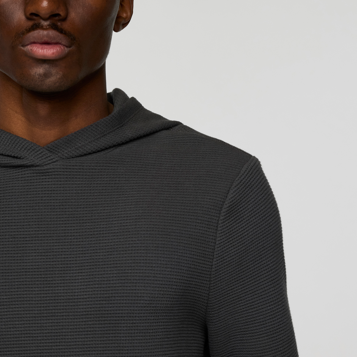 Atajo Long-Sleeve Waffle Hoodie - Men's - Charcoal - US 4743