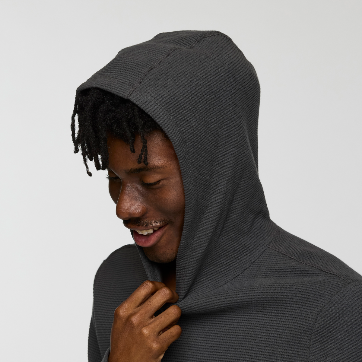 Atajo Long-Sleeve Waffle Hoodie - Men's - Charcoal - US 4743