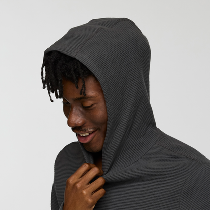 Atajo Long-Sleeve Waffle Hoodie - Men's - Charcoal - US 4743