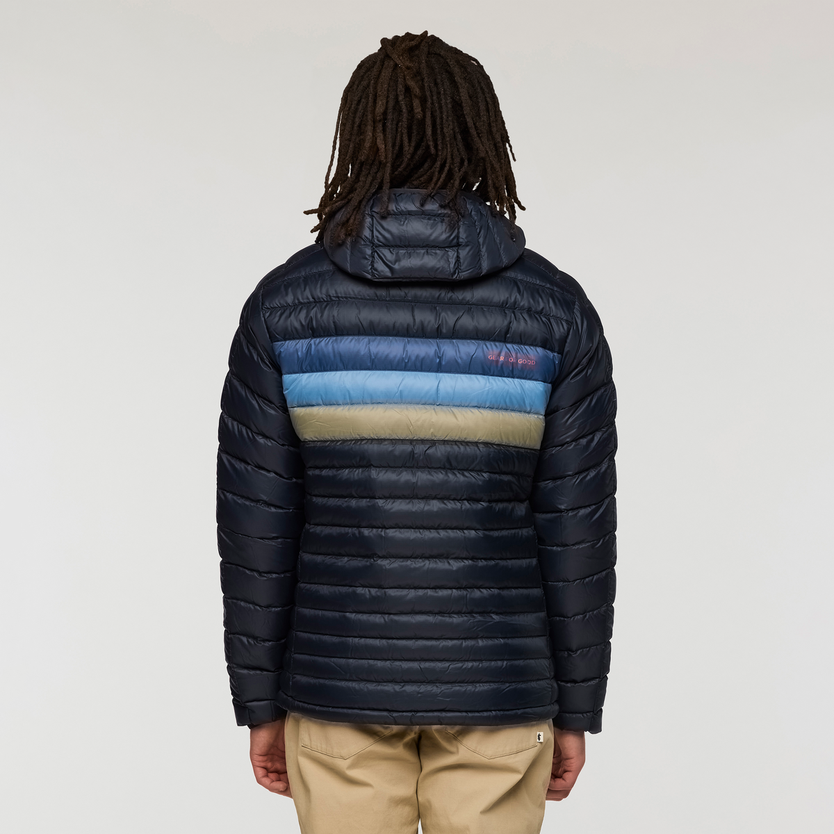 Fuego Down Hooded Jacket - Men's - Carbon Stripes - US 3711