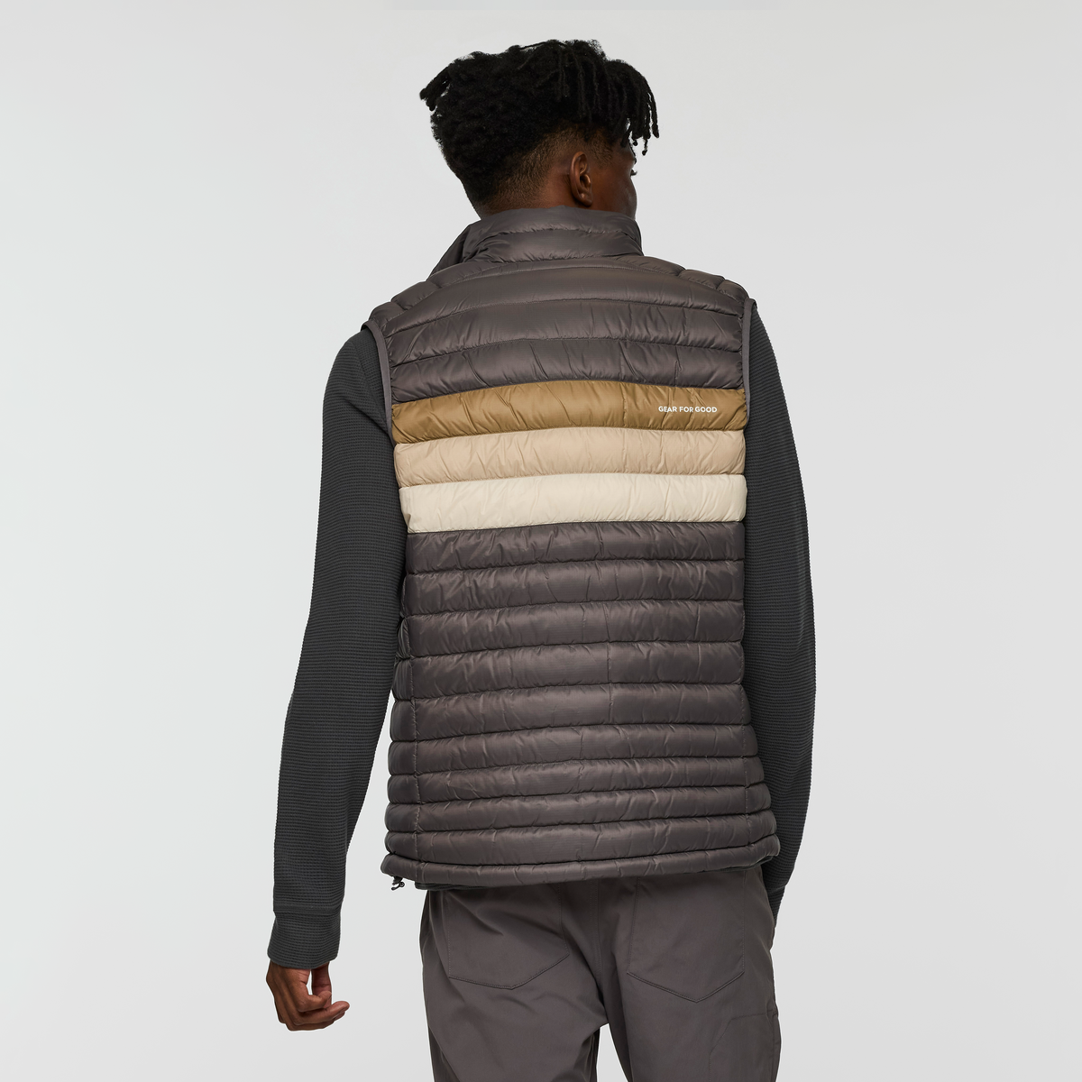 Fuego Down Vest - Men's - Cinder Stripes - US 9770