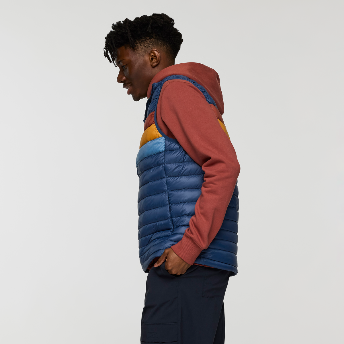 Fuego Down Vest - Men's - Deep Sea Stripes - US 5327