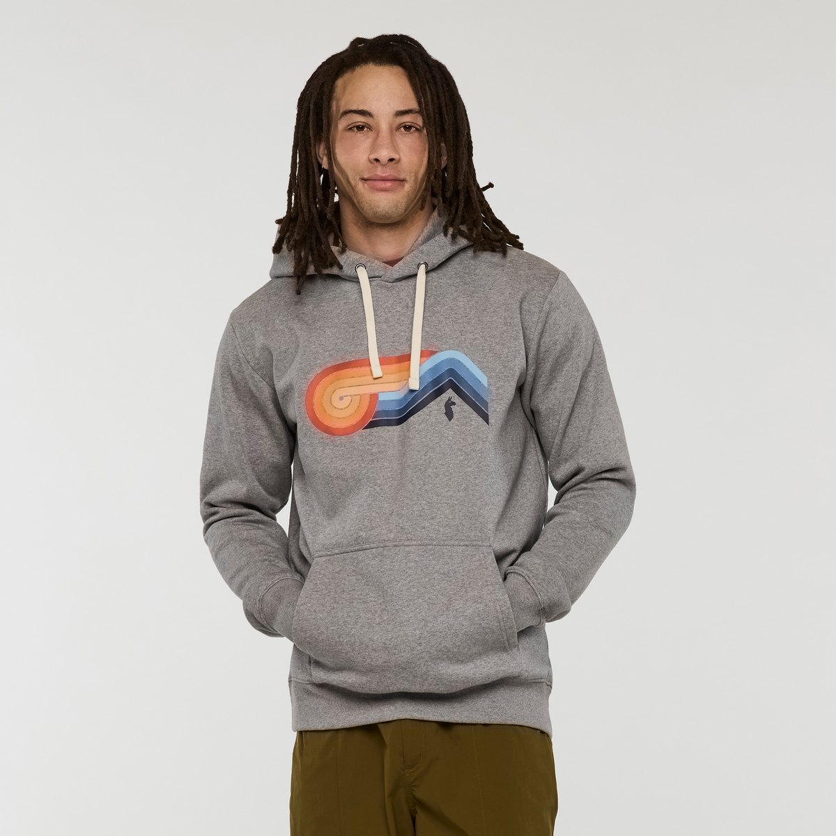 Melting Sunset Pullover Hoodie - Men's - Heather Grey - US 5601