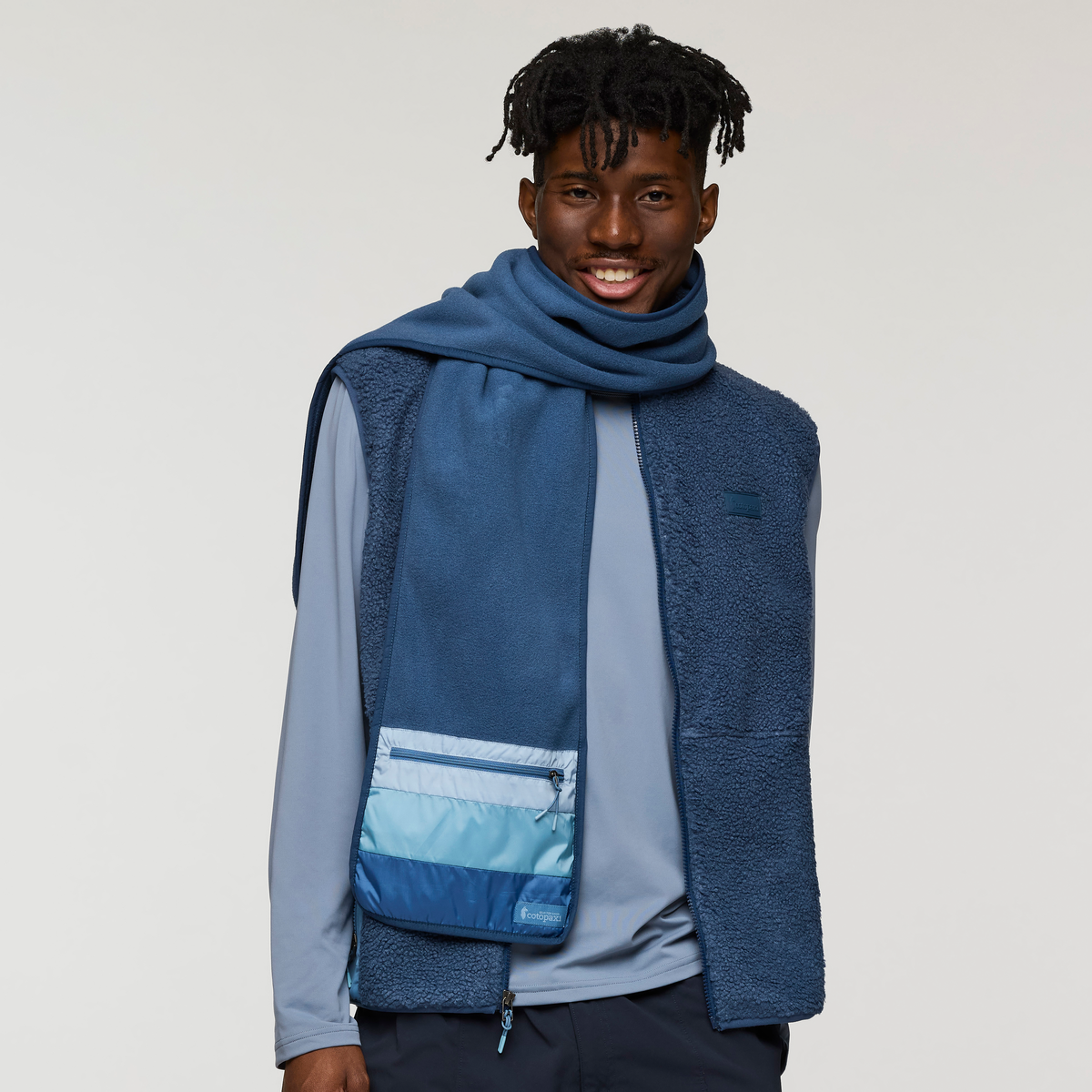 Teca Fleece Scarf - Deep Sea - US 9441