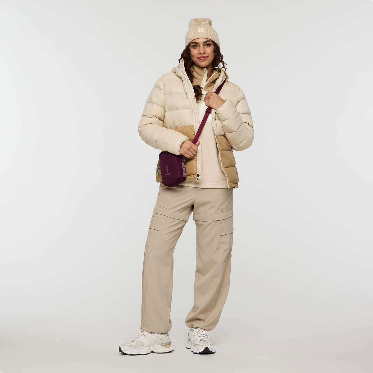 Fuego Max Down Hooded Jacket - Women's - Cream/Khaki - US 9579