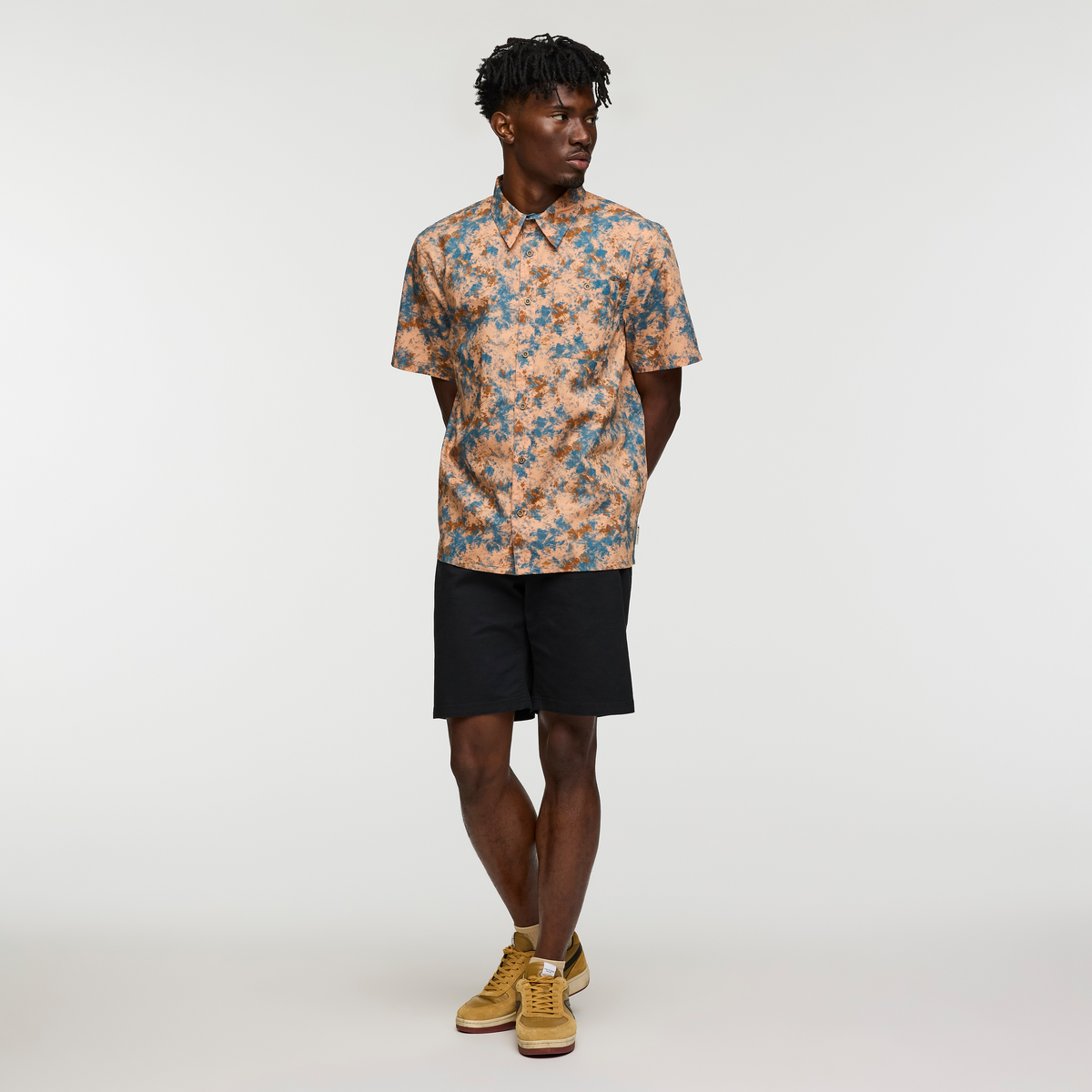 Estival Button Up Shirt - Print - Men's - Galactic Lemongrass - US 5197