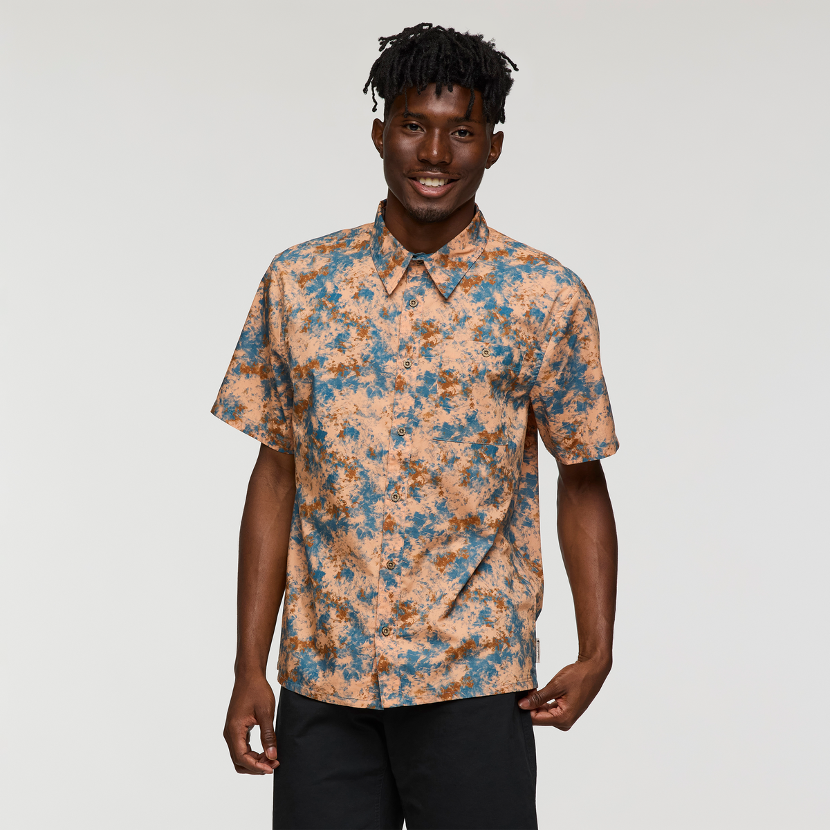 Estival Button Up Shirt - Print - Men's - Galactic Lemongrass - US 5197