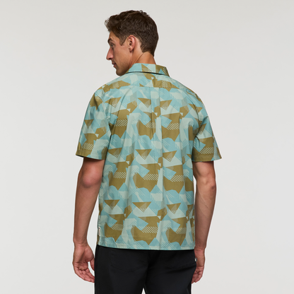 Estival Button Up Shirt - Print - Men's - Reflections Silver Leaf - US 2503