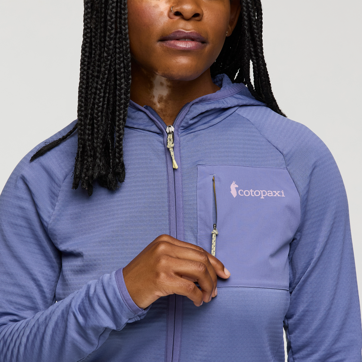Otero Fleece Full-Zip Hooded Jacket - Women's - Blue Smoke - US 0435