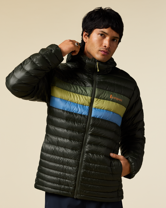 Fuego Down Hooded Jacket - Men's - Woods Stripes - US 1063