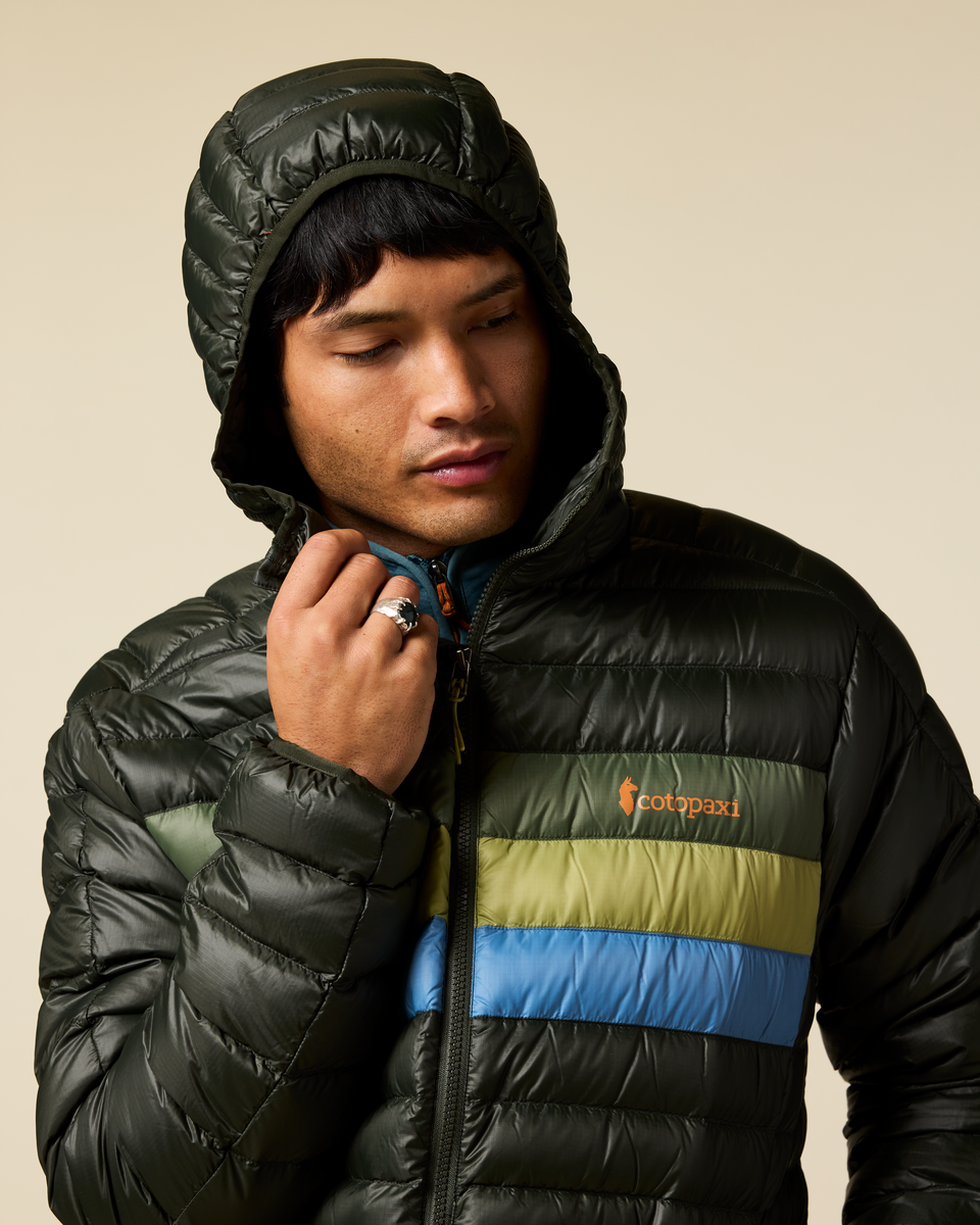 Fuego Down Hooded Jacket - Men's - Woods Stripes - US 1063