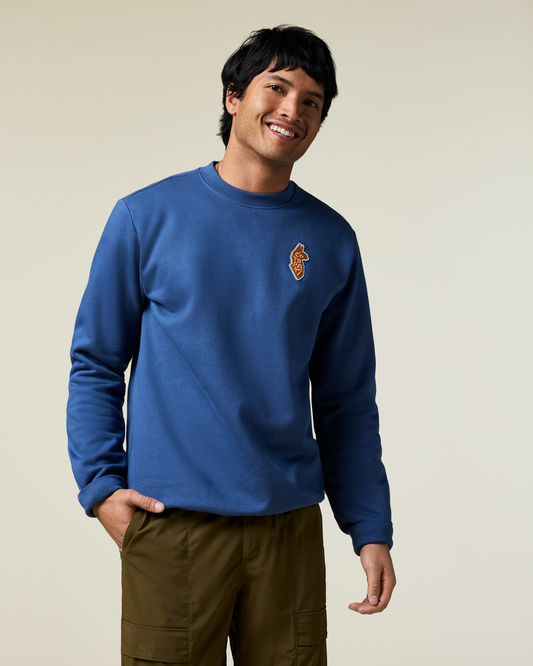 Lava Llama Crew Sweatshirt - Men's - Deep Sea - US 9682