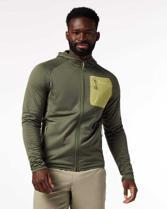Otero Fleece Full-Zip Hooded Jacket - Men's - Fatigue - US 1397