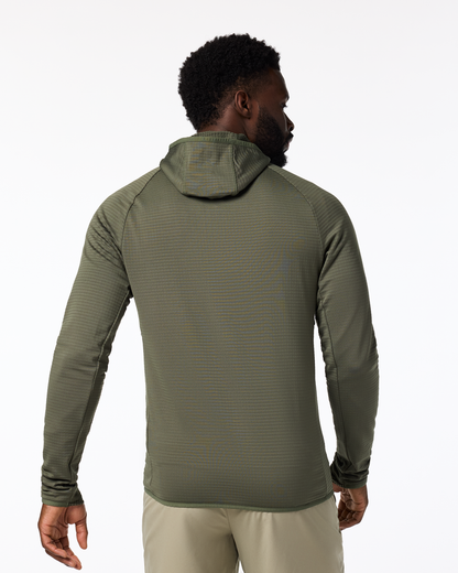 Otero Fleece Full-Zip Hooded Jacket - Men's - Fatigue - US 1397