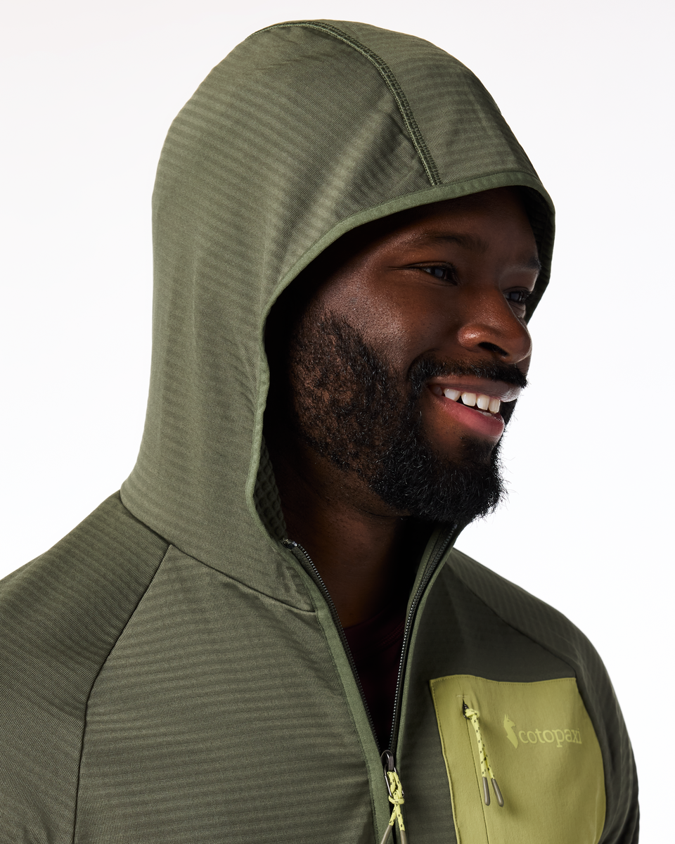 Otero Fleece Full-Zip Hooded Jacket - Men's - Fatigue - US 1397