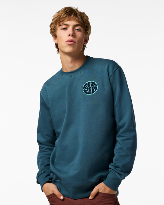 Trail To Sea Crew Sweatshirt - Men's - Ocean - US 9749