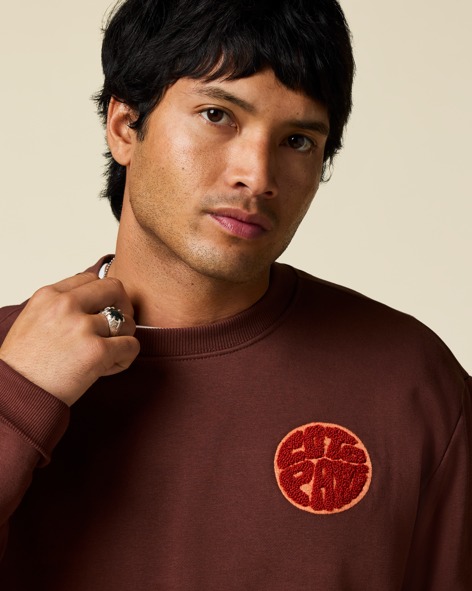 Trail To Sea Crew Sweatshirt - Men's - Sepia - US 6864