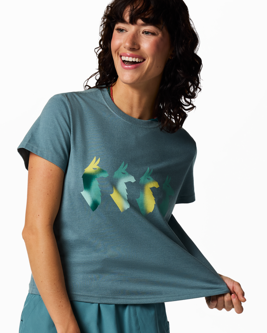 Cuatro Bitmap T-Shirt - Women's - Everglade - US 7244