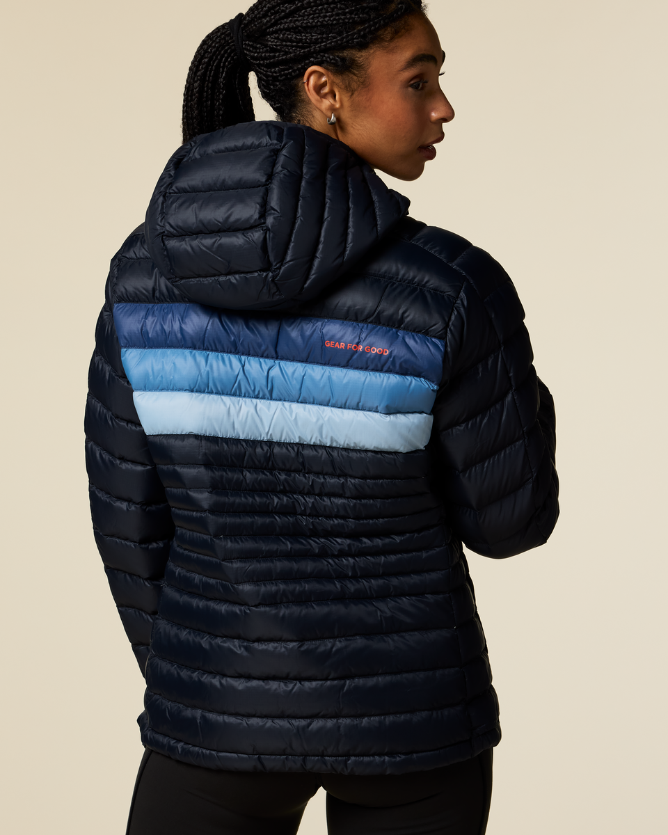 Fuego Down Hooded Jacket - Women's - Carbon Stripes - US 3716