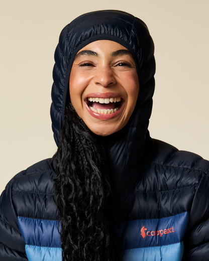Fuego Down Hooded Jacket - Women's - Carbon Stripes - US 3716