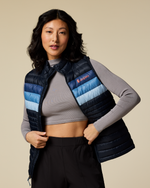 Fuego Down Vest - Women's - Carbon Stripes - US 0703