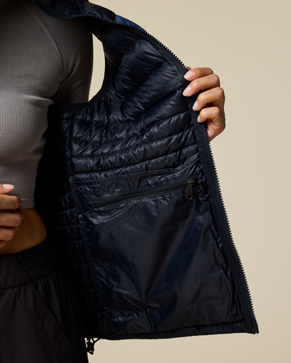 Fuego Down Vest - Women's - Carbon Stripes - US 0703