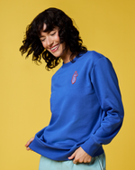 Lava Llama Crew Sweatshirt - Women's - Azure - US 2452