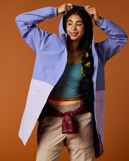 Rayu Rain Parka - Women's - Aster/Moonbeam - US 3693