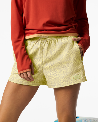 Brinco 3" Short - Print - Women's - Zen Garden Honeydew - US 8859