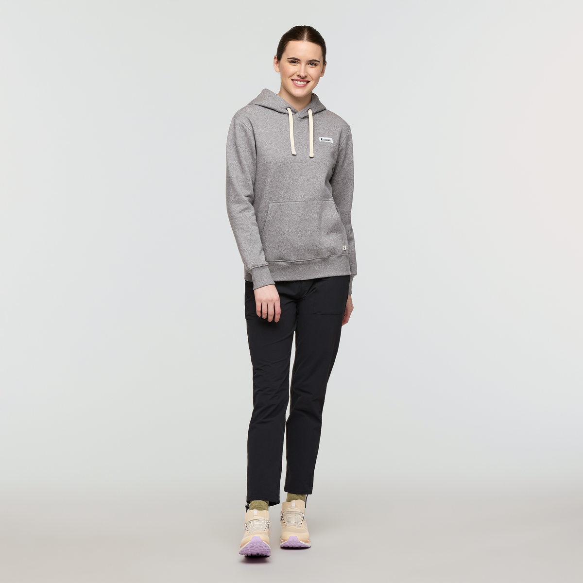 Llama Patch Pullover Hoodie - Women's - Heather Grey - US 1984