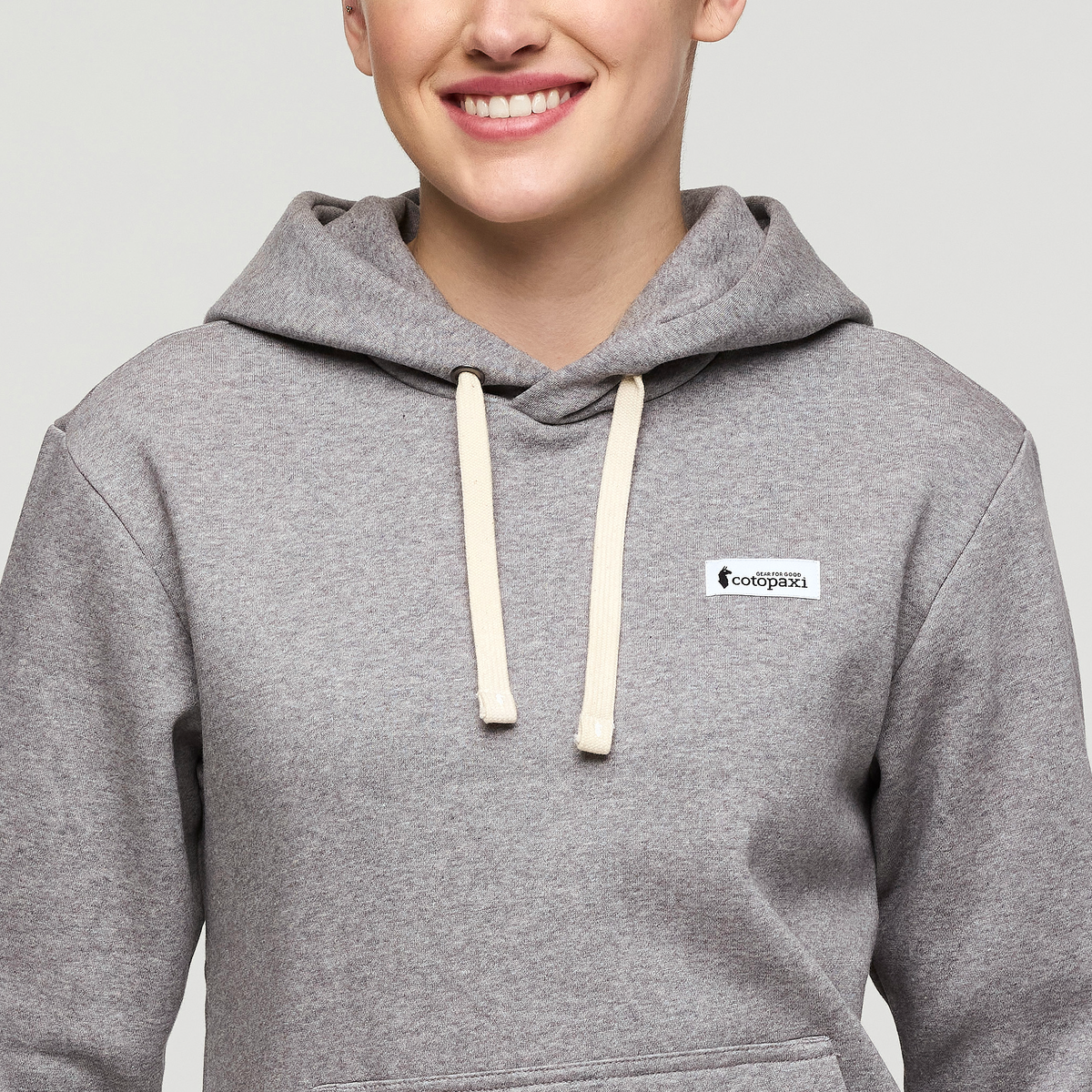 Llama Patch Pullover Hoodie - Women's - Heather Grey - US 1984