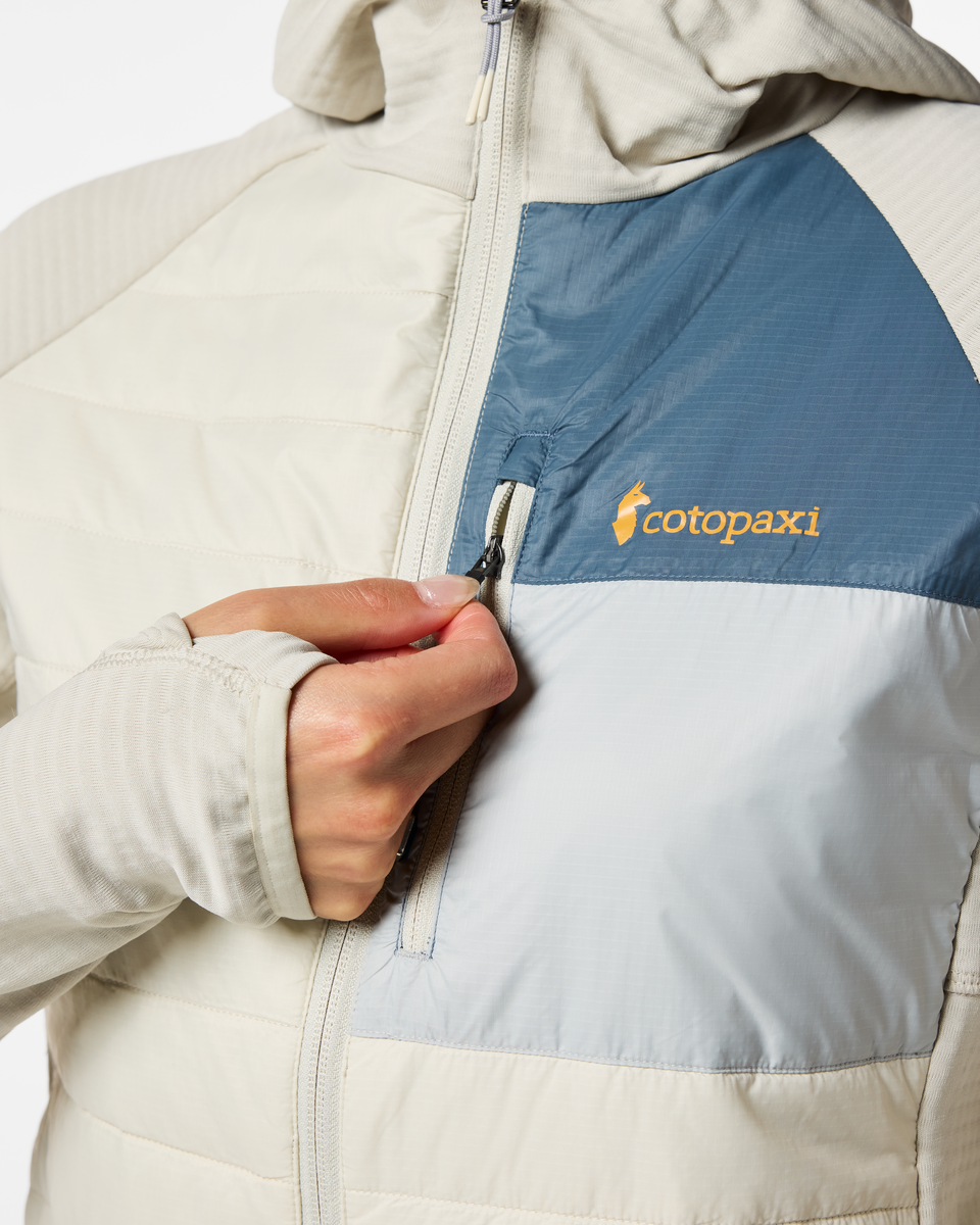 Acodo Hybrid Hooded Jacket - Women's - Chalk/Mineral - US 0599