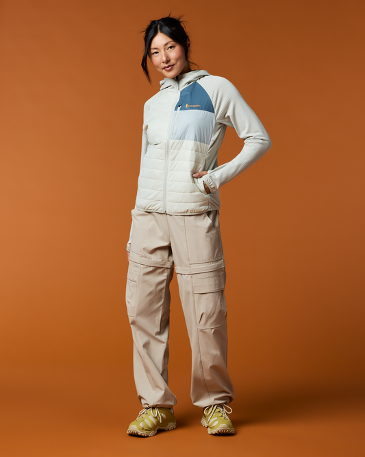Acodo Hybrid Hooded Jacket - Women's - Chalk/Mineral - US 0599