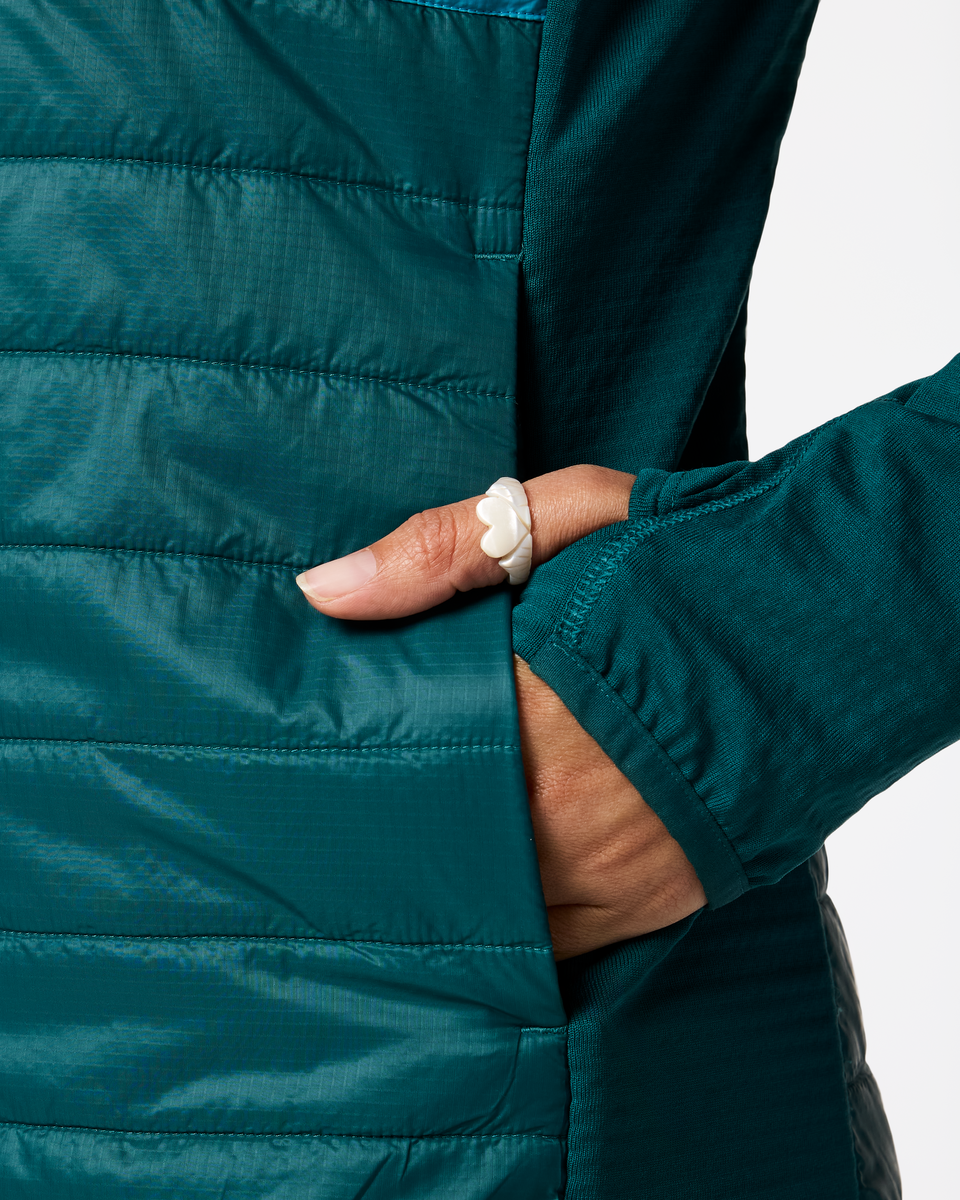 Acodo Hybrid Hooded Jacket - Women's - Deep Ocean - US 0040