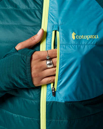 Acodo Hybrid Hooded Jacket - Women's - Deep Ocean - US 0040