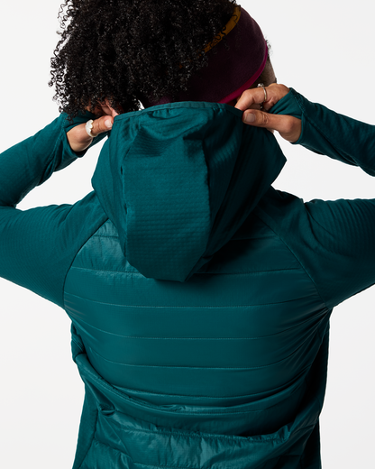 Acodo Hybrid Hooded Jacket - Women's - Deep Ocean - US 0040