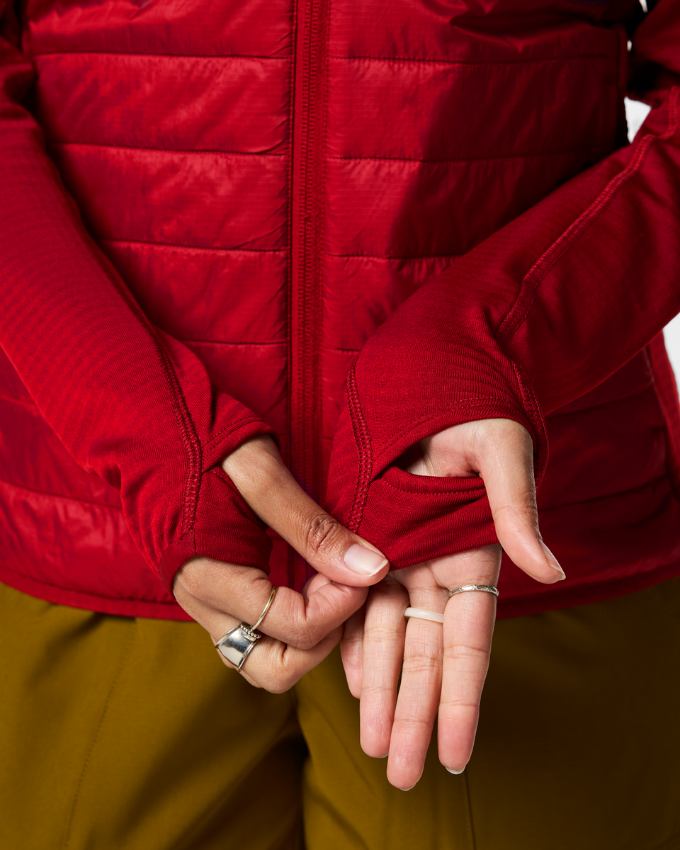 Acodo Hybrid Hooded Jacket - Women's - Spicy - US 6252