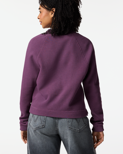 Atajo Long-Sleeve Waffle V-Neck - Women's - Mystic - US 2143