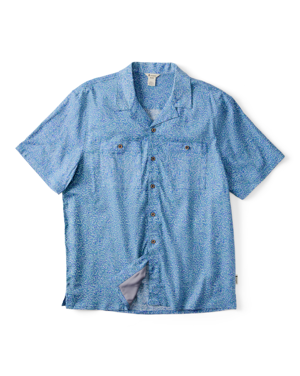 Afuera Button Up Shirt - Print - Men's - Cenotes Azure - US 9888