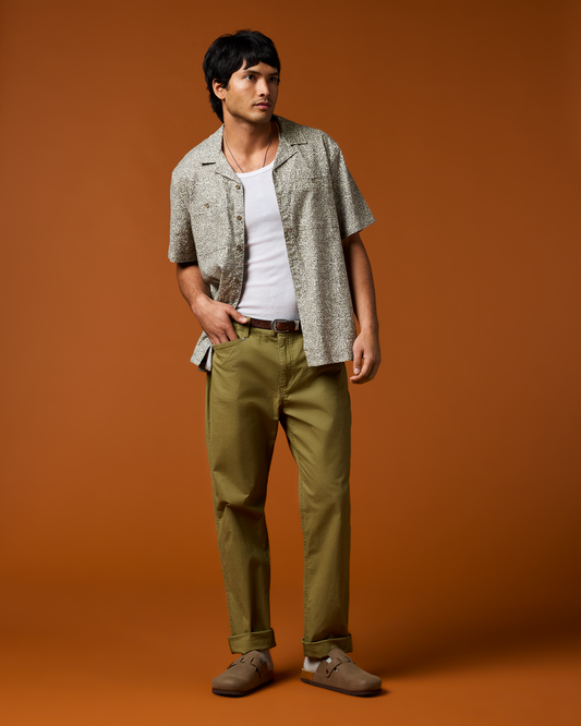 Afuera Button Up Shirt - Print - Men's - Cenotes Mineral - US 9876