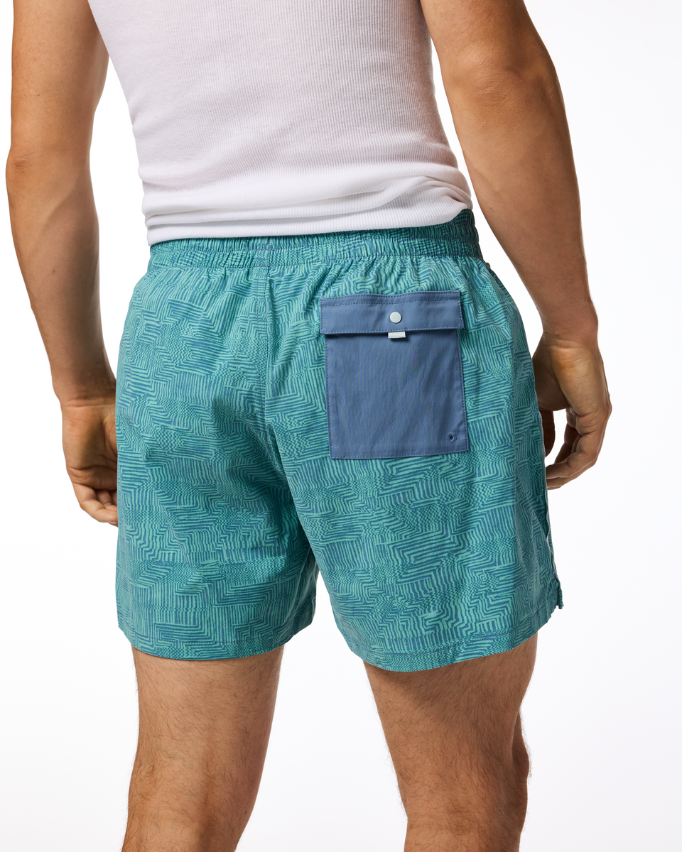 Brinco 5" Short - Print - Men's - Zen Garden Tide Pool - US 3645