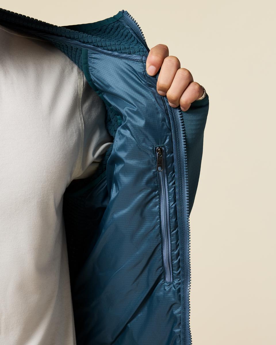 Capa Hybrid Insulated Hooded Jacket - Men's - Ocean/Steel Blue - US 9763